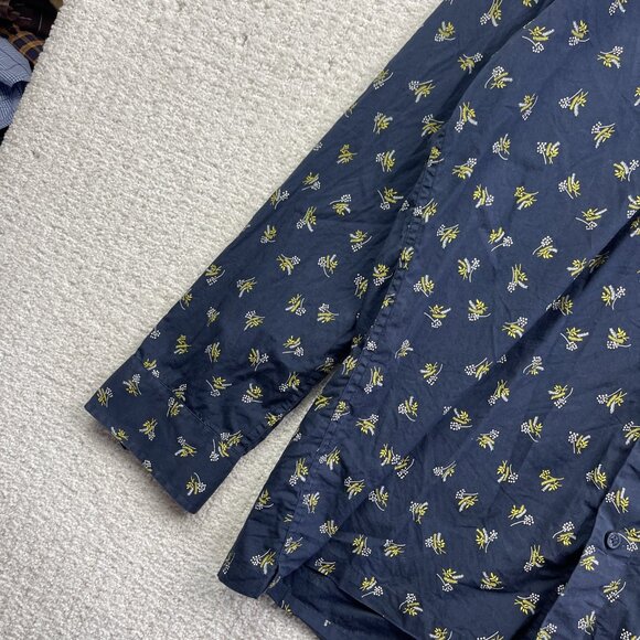 Ben Sherman The Casino Shirt Button Up Blue Floral AOP Long Sleeve Mens XL - Picture 3 of 15